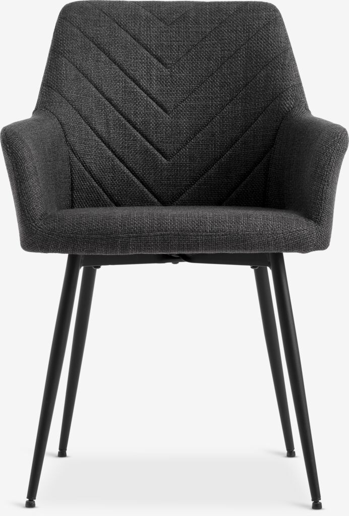 Chaise de salle à manger PURHUS grise et noire