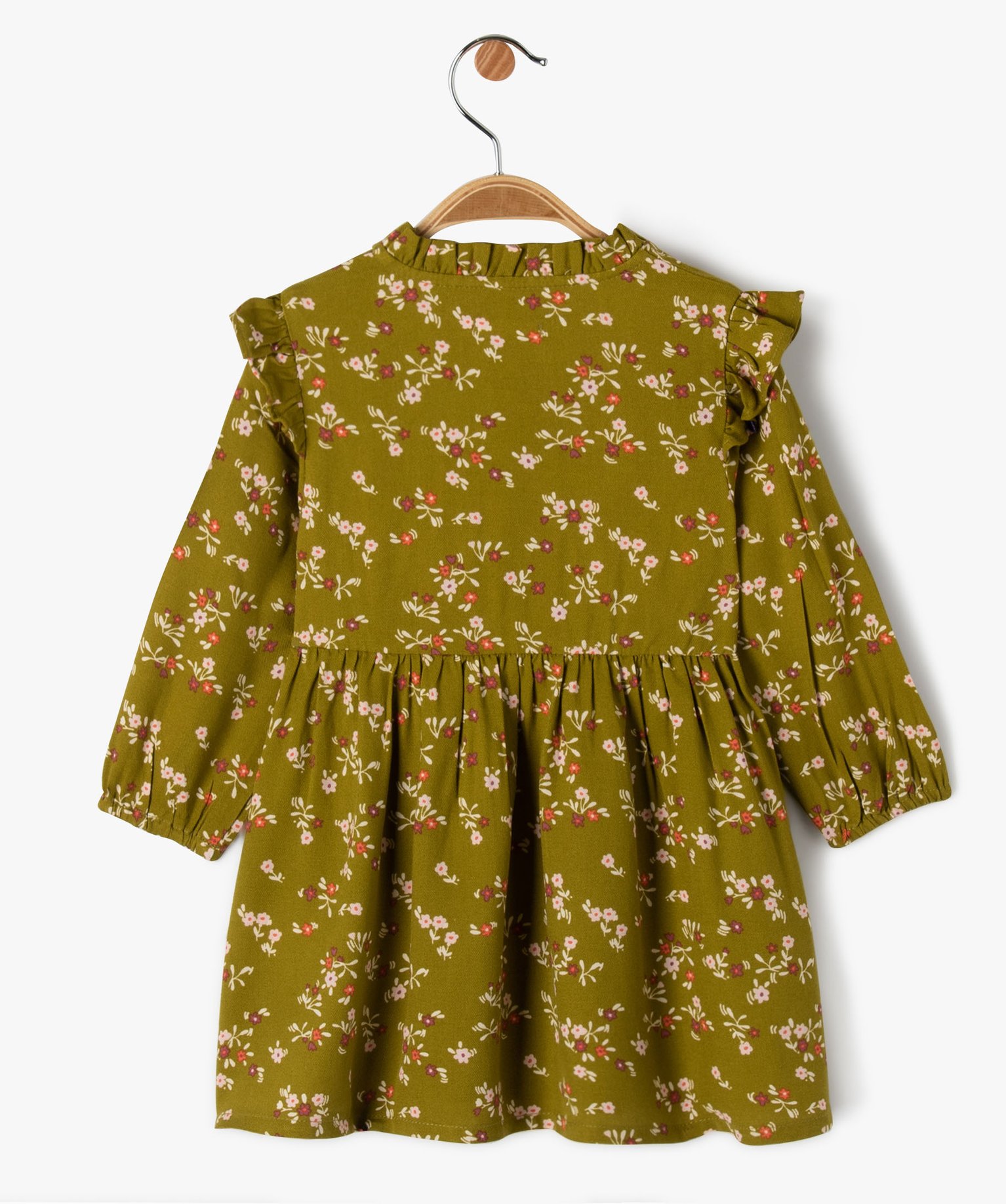 Robe bébé fille à manches longues à motifs fleuris multicolore | GEMO