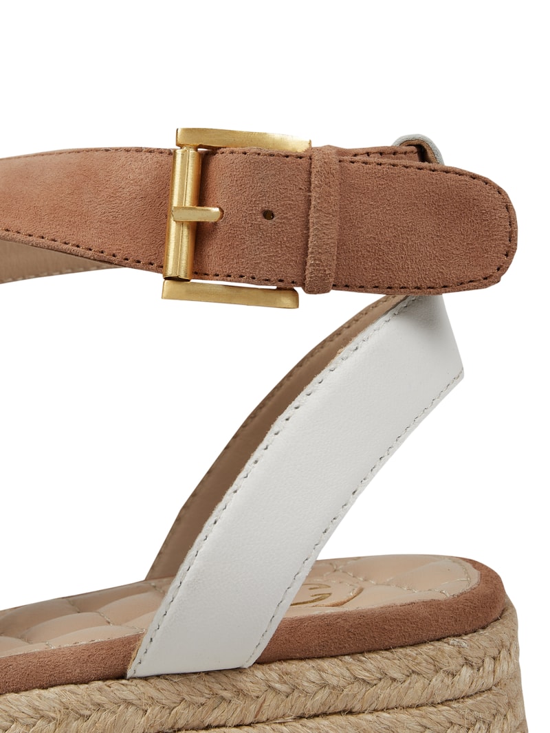 Sandalen aus Leder Modell 'Bari' in weiß
