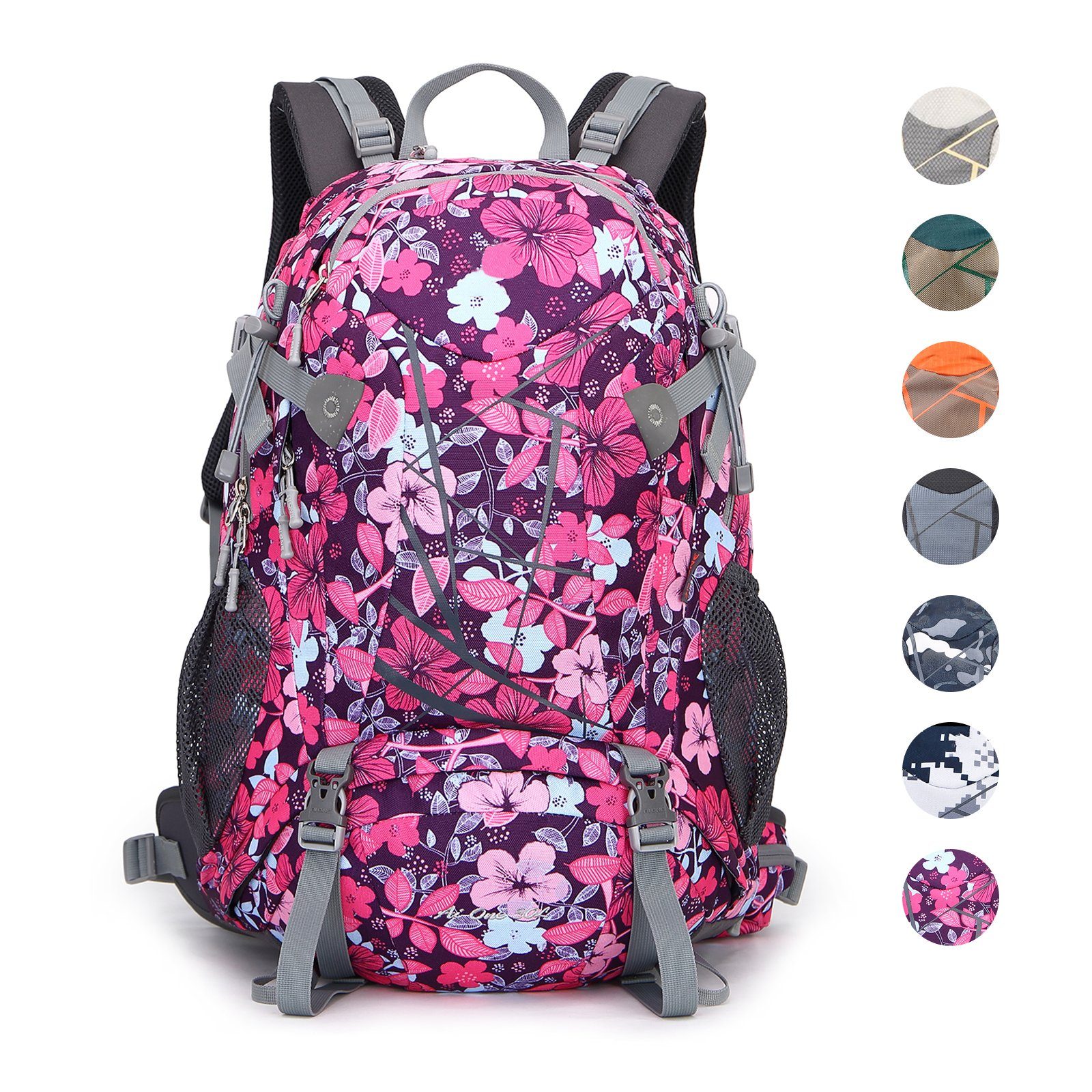 TAN.TOMI Kletterrucksack 30L Großer Wanderrucksack mit Rückenbelüftung, wasserabweisend Daypack, mit Regenschutz für Outdoor Reisen Camping Trekking