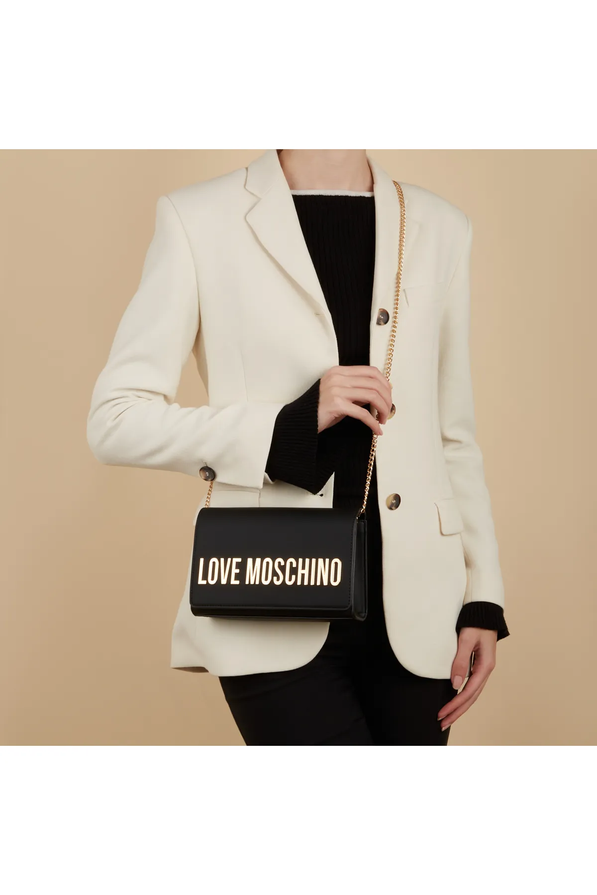 1'ASLAN  Love Moschino Damen Umhängetasche Schwarz Jc4103pp1ikd0000