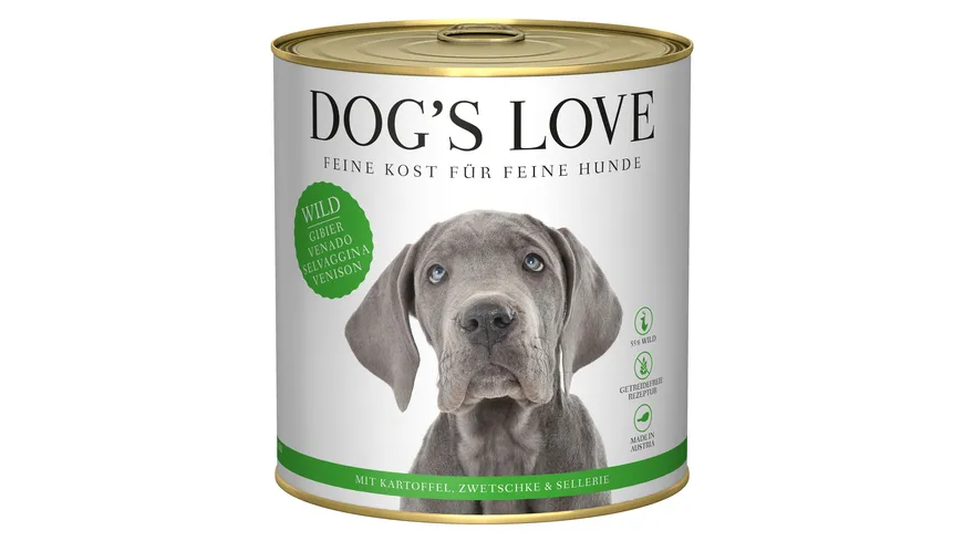 DOG'S LOVE Hundenassfutter Adult Wild 800 g