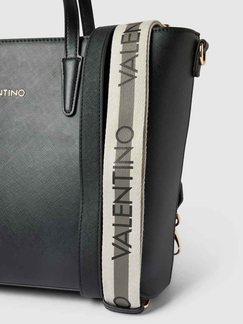 Shopper mit Label-Detail Modell 'ZERO' in schwarz