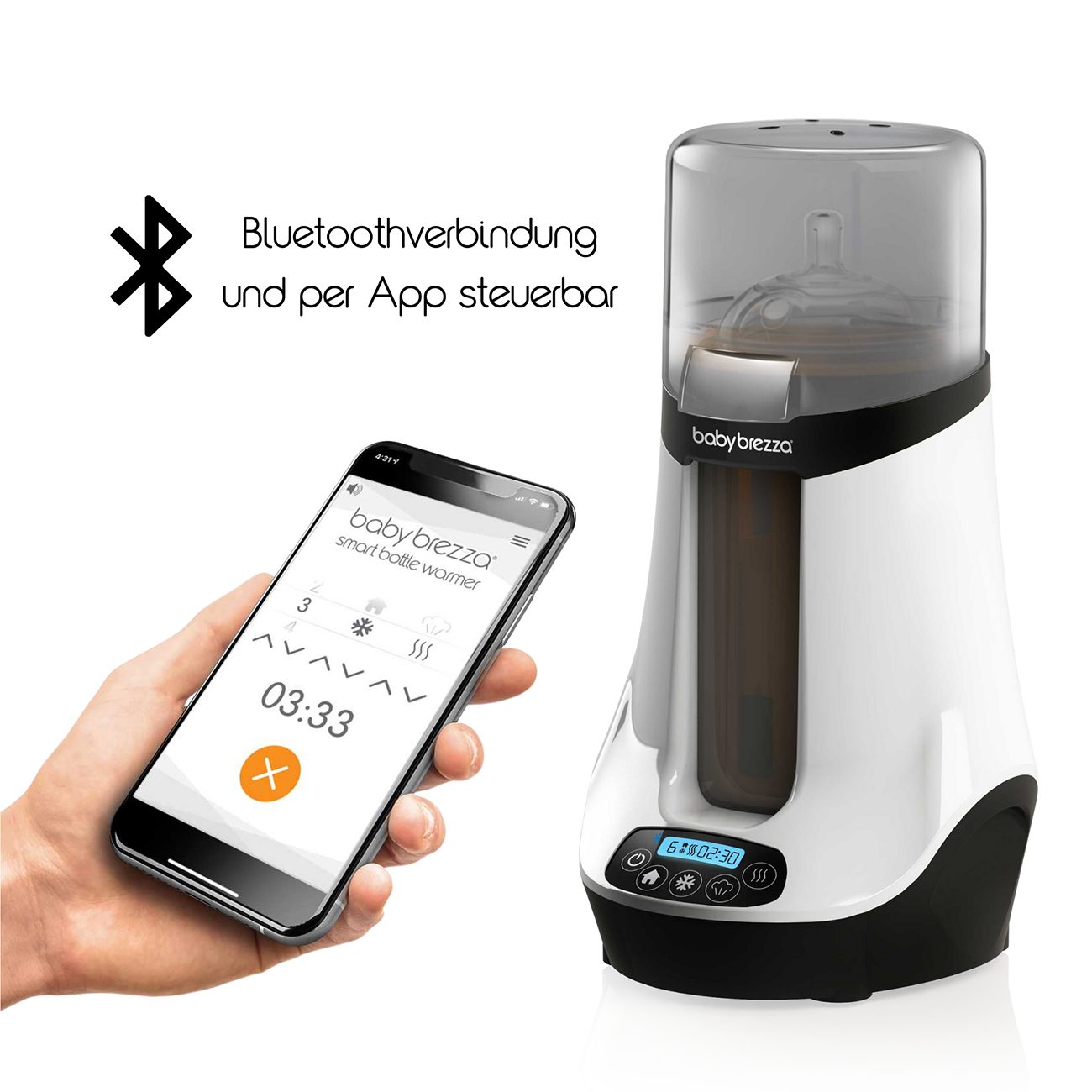 Baby Brezza Babyflaschenwärmer, Safe + Smart Bottle Warmer, Flaschen- und Babykostwärmer