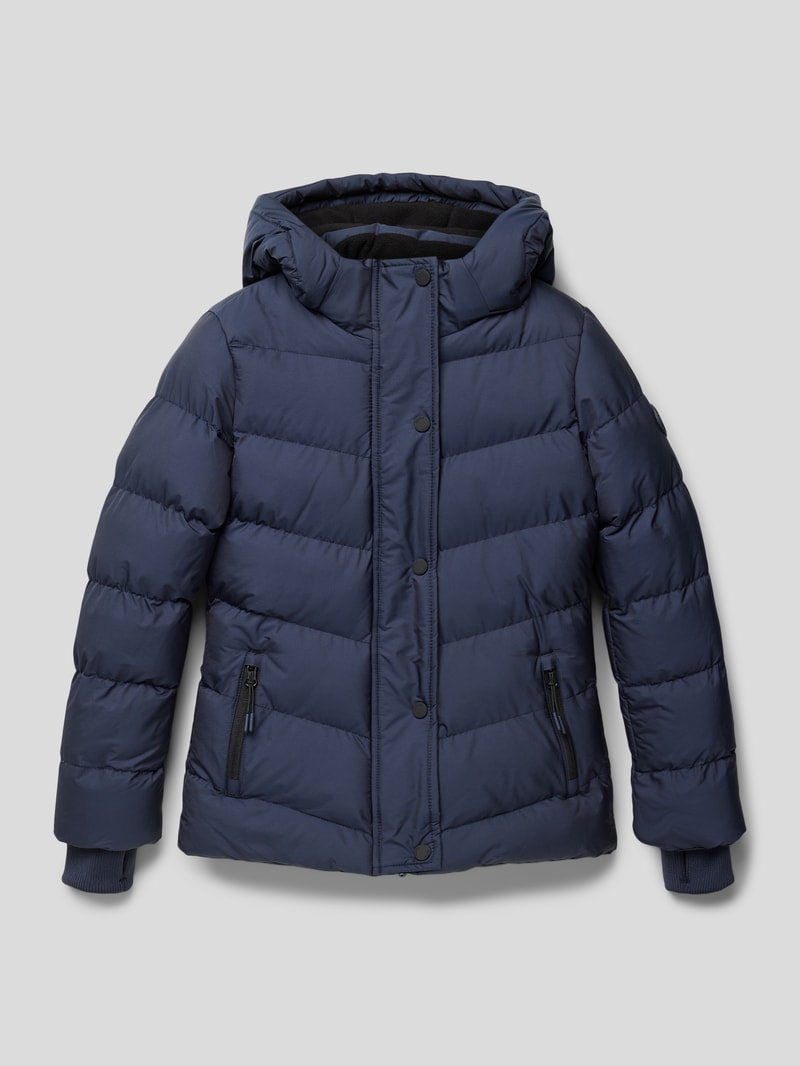 Steppjacke mit Reißverschlusstaschen Modell 'Alomi' in marineblau