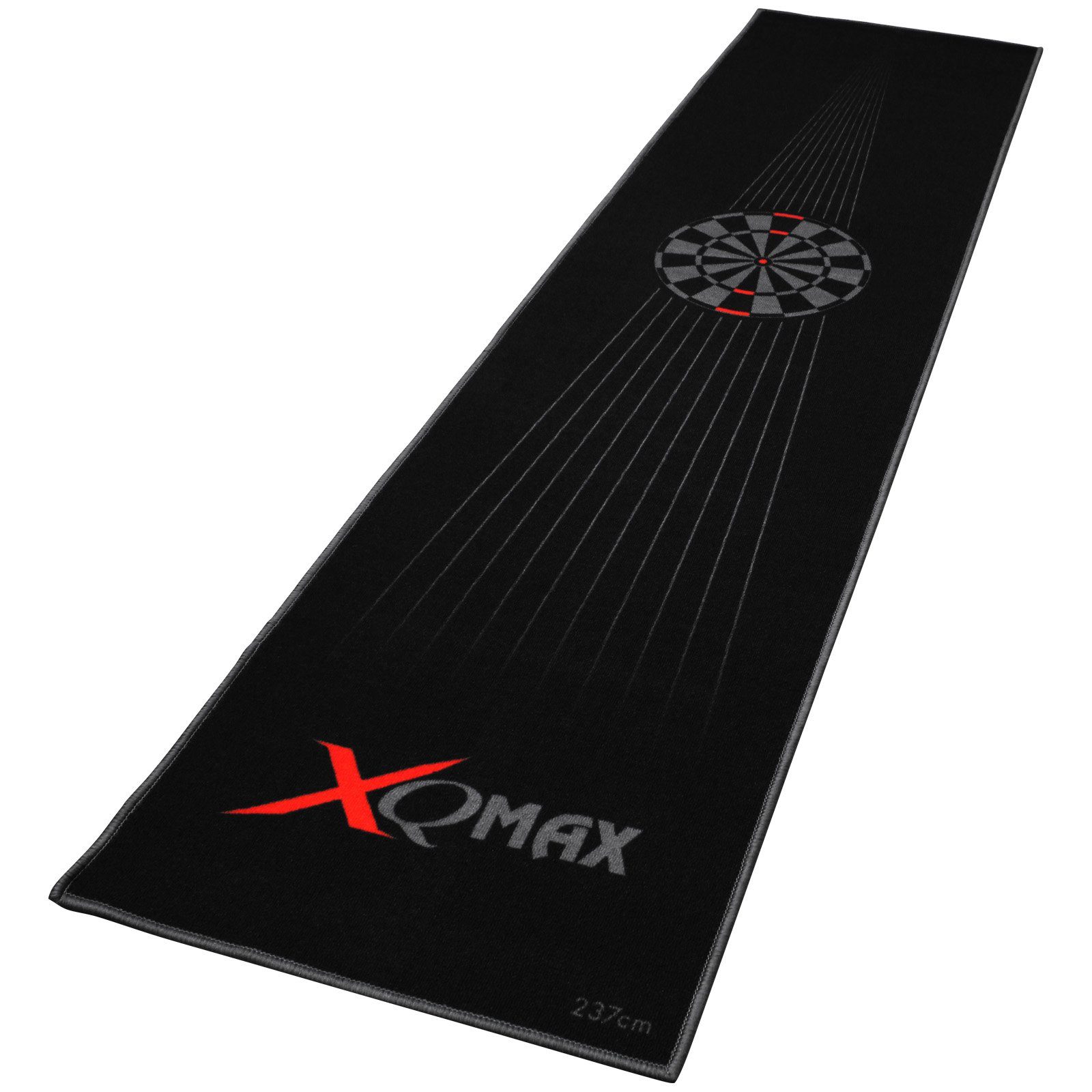 XQMAX Dartmatte Dartteppich 237x60cm Motivwahl Turnier-Dartmatte, Rutschfest Turnierabstand Turniermatte Steeldart Teppich Darts
