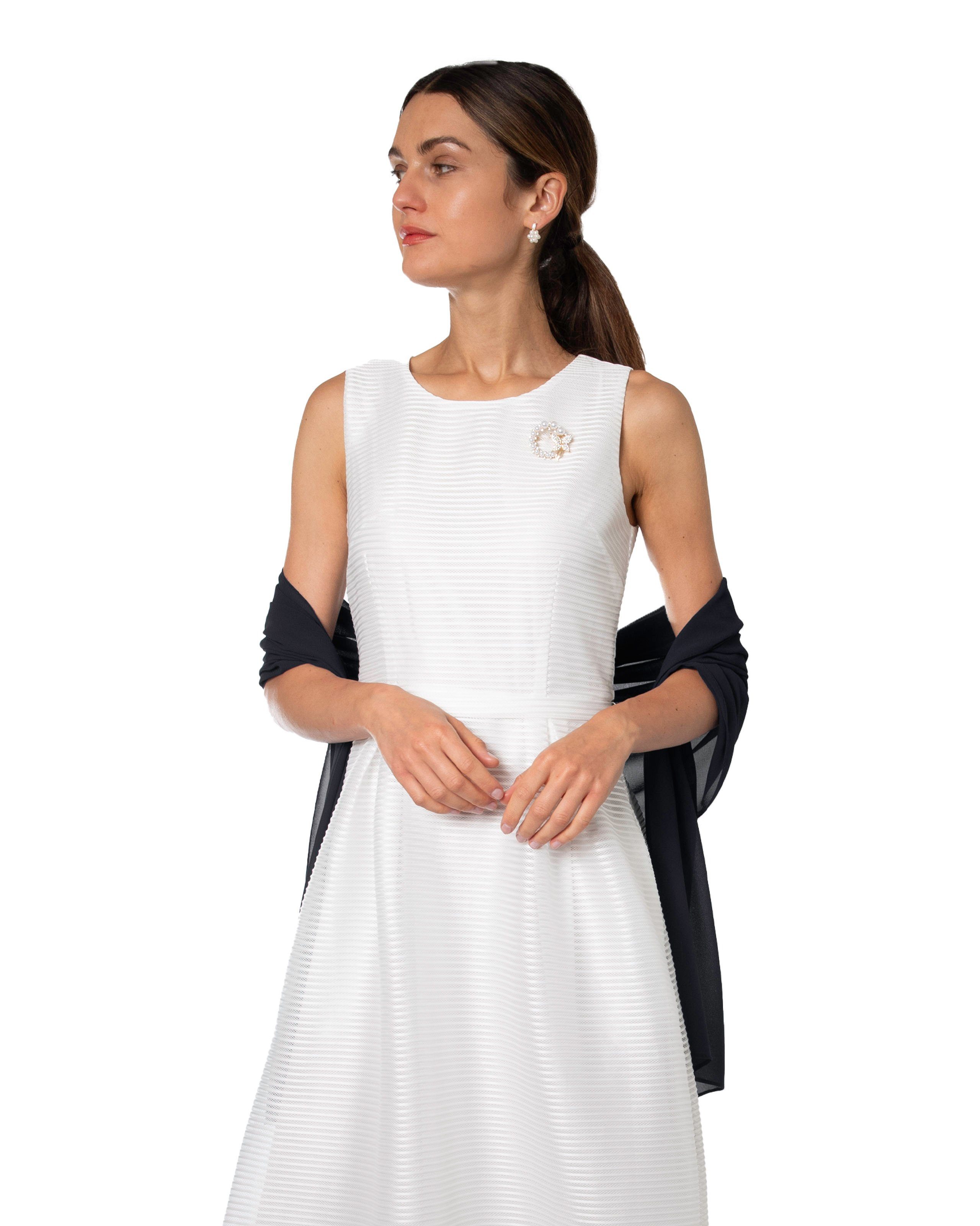 MayTree Modeschal Chiffontuch Damen Stola Umschlagtuch für Abendkleid Cocktailkleid, (Stück, 1-St)