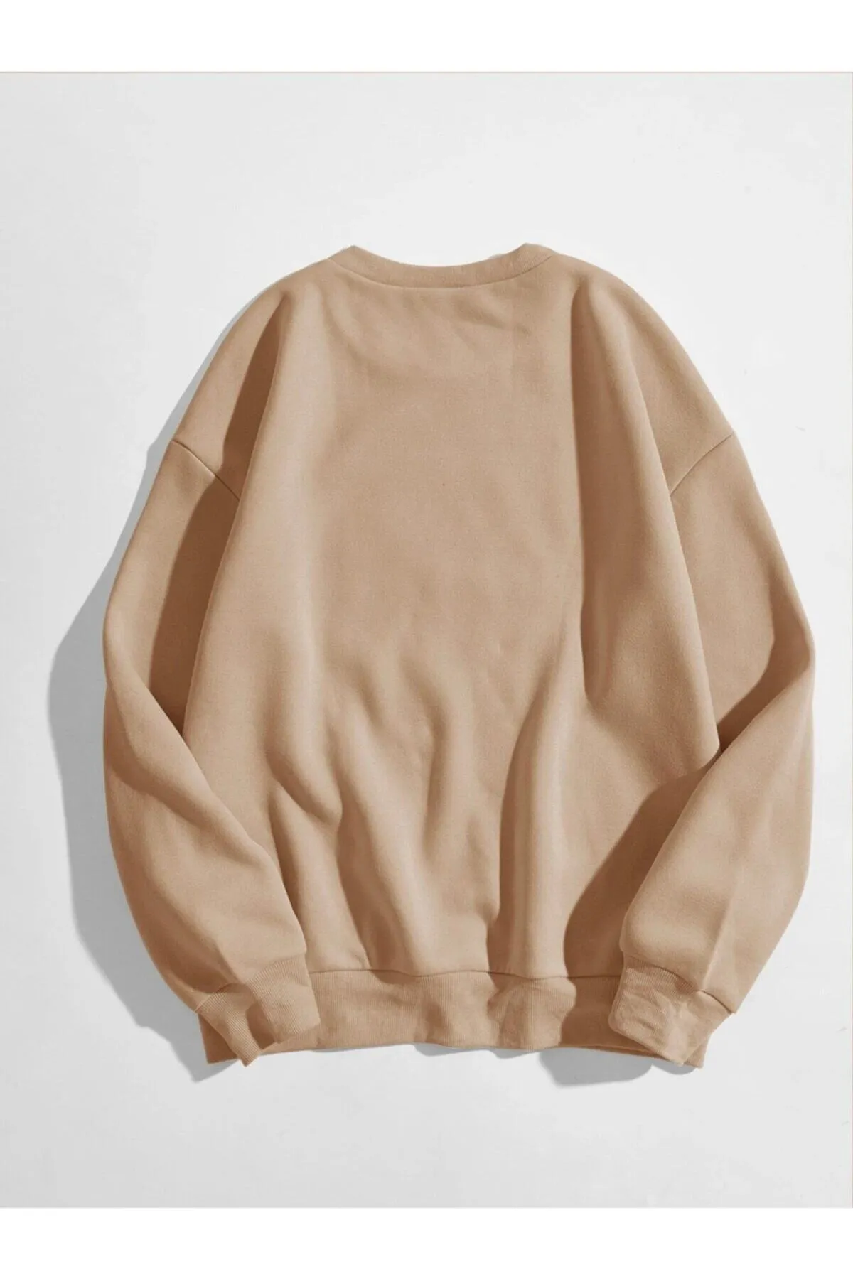 Know  Nerzfarbenes Oversize-Sweatshirt mit Kaffee-Print für Damen