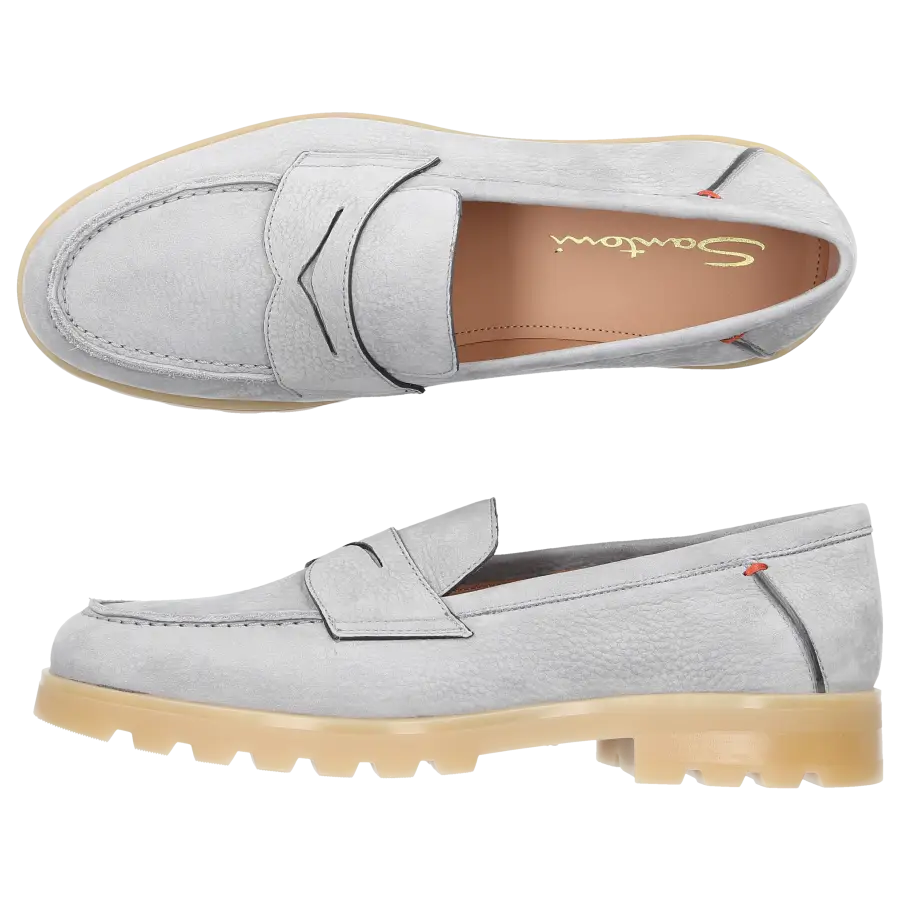 Santoni - Loafer 70644 Nubukleder - grau