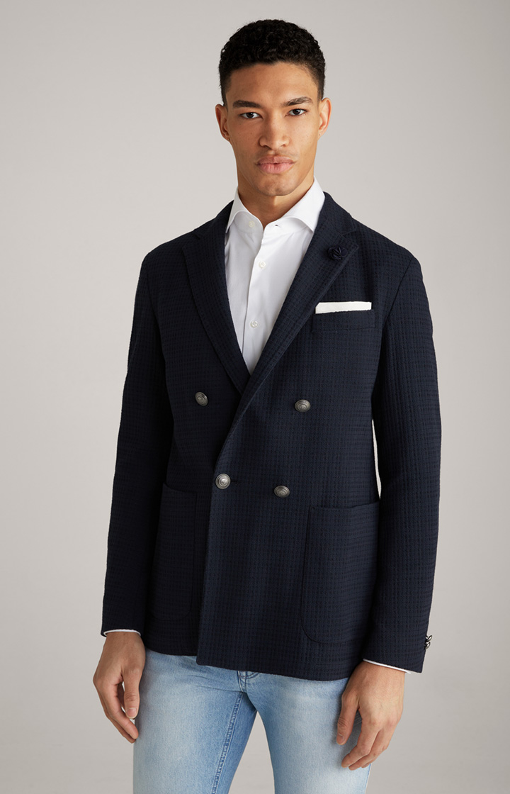 Sakko Lenderson in Navy strukturiert