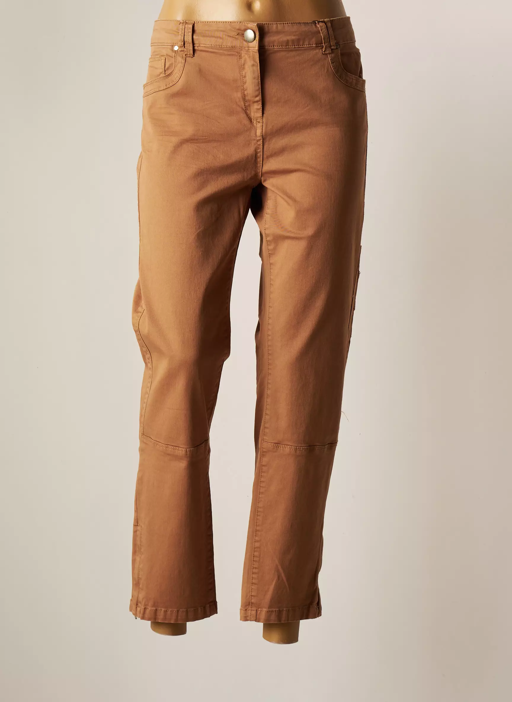 Breal Pantalons Droits Femme couleur beige