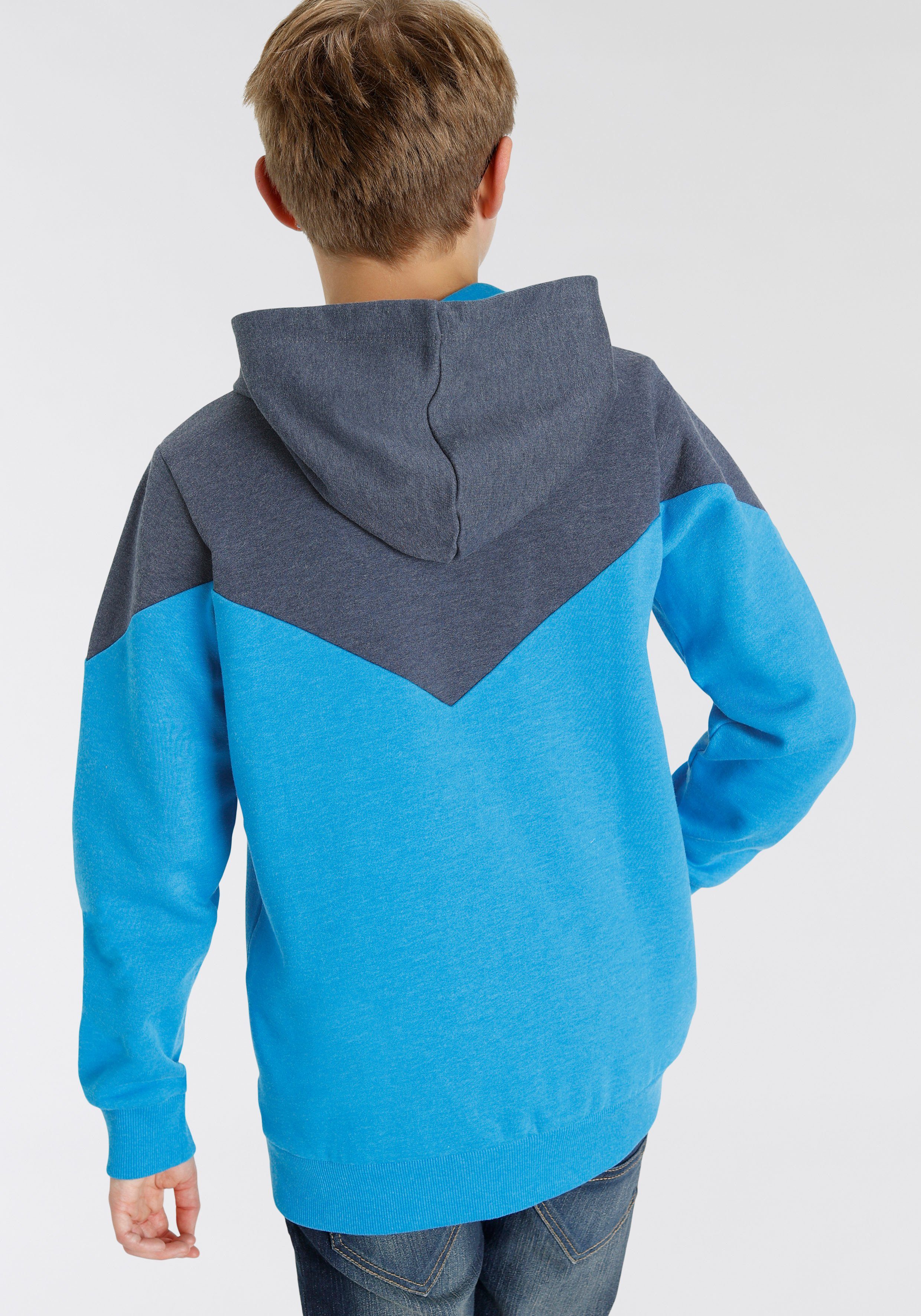 Alife & Kickin Kapuzensweatshirt Colorblocking in melierter Qualität
