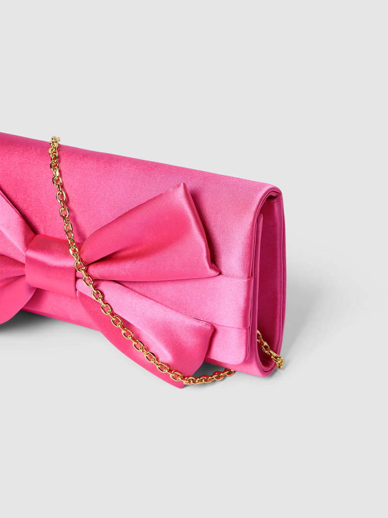 Clutch mit Schleifen-Detail in pink