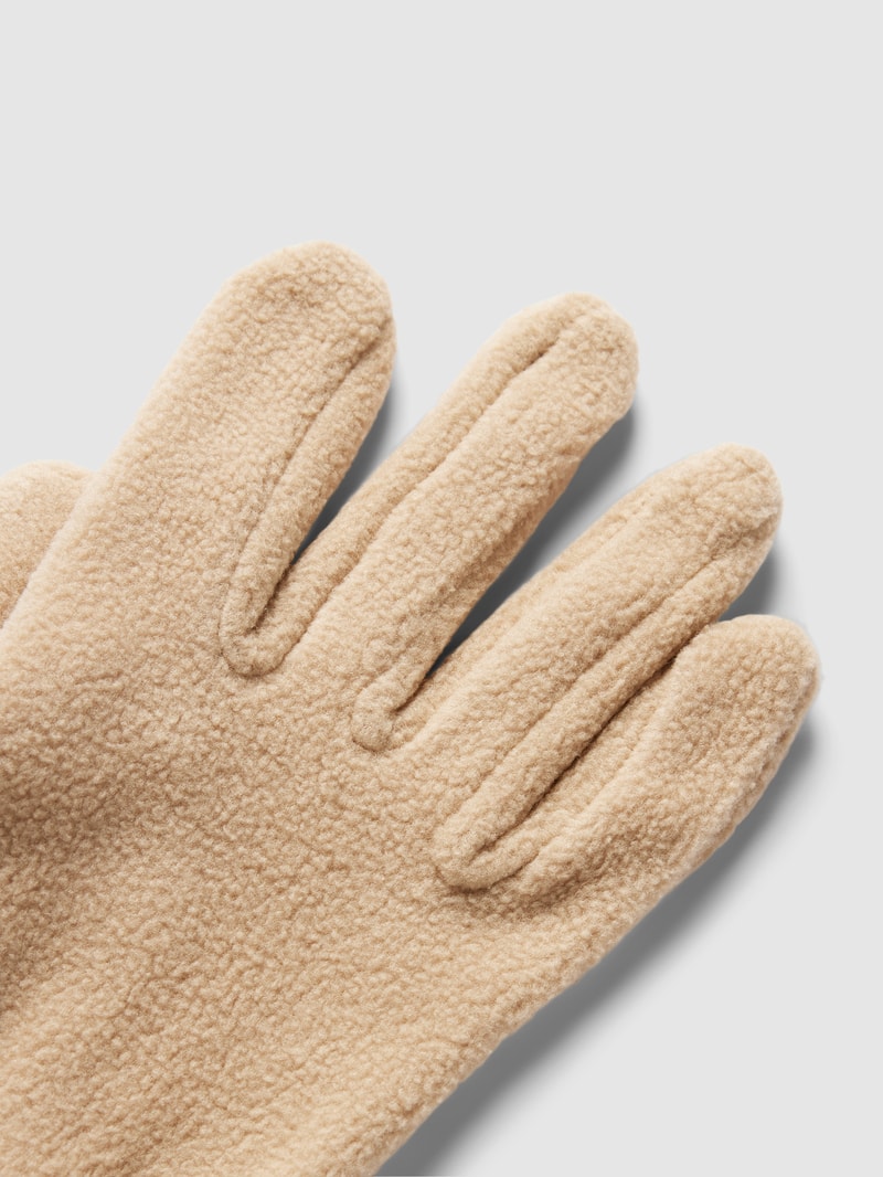 Handschuhe mit elastischem Einsatz in beige