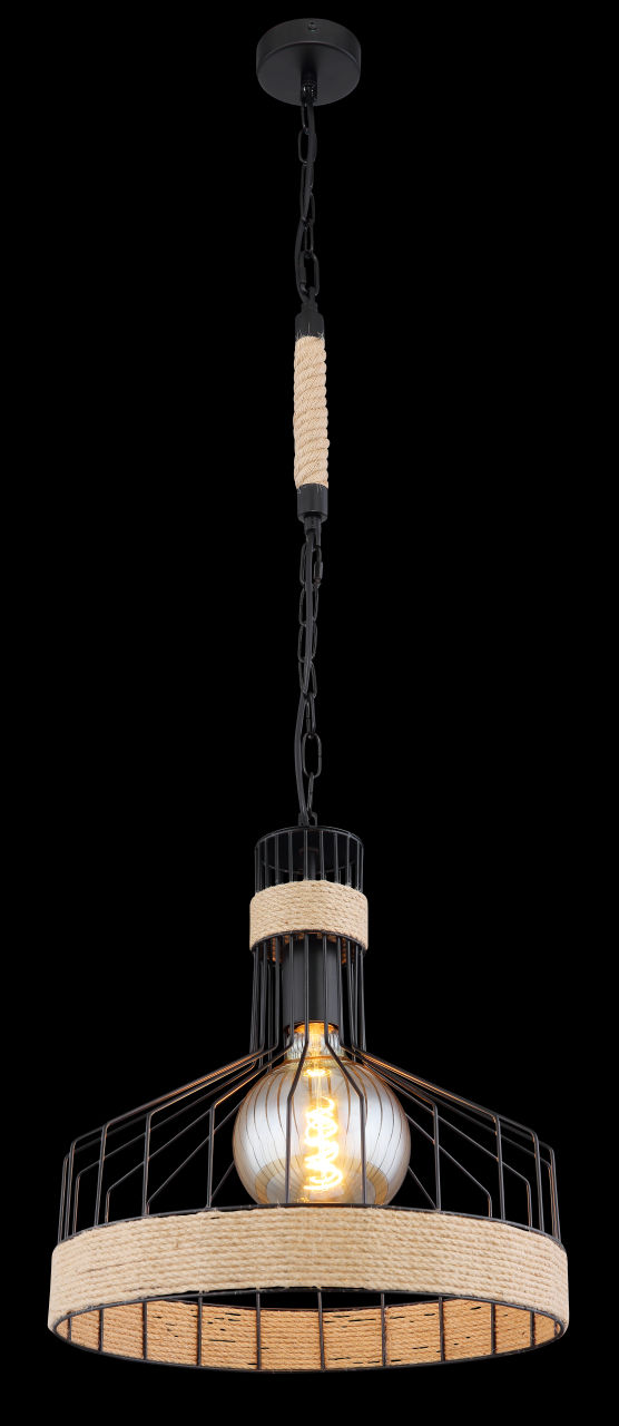 Globo Lighting - HALIA - Hängeleuchte Metall schwarz matt, 1x E27