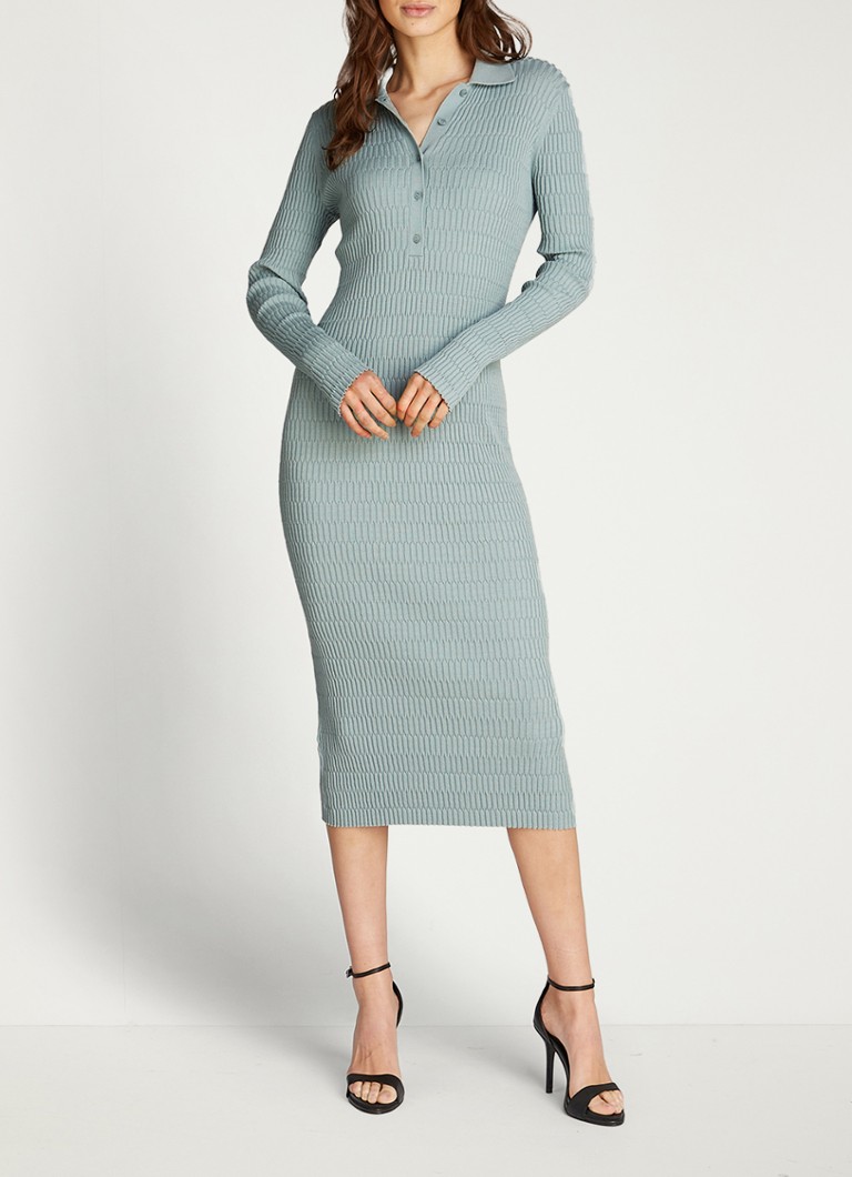 Abito midi in maglia grossa con colletto di Calvin Klein
