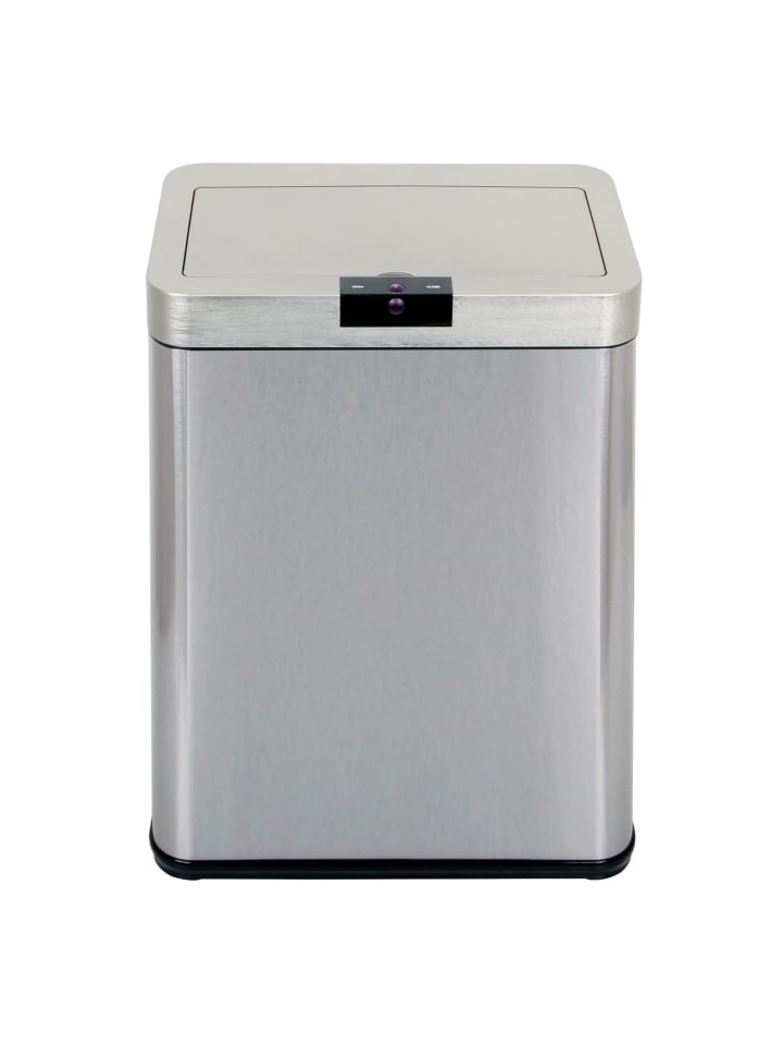 Echtwerk Edelstahl Abfalleimer mit Sensor 48 l in Silber günstig kaufen onesize