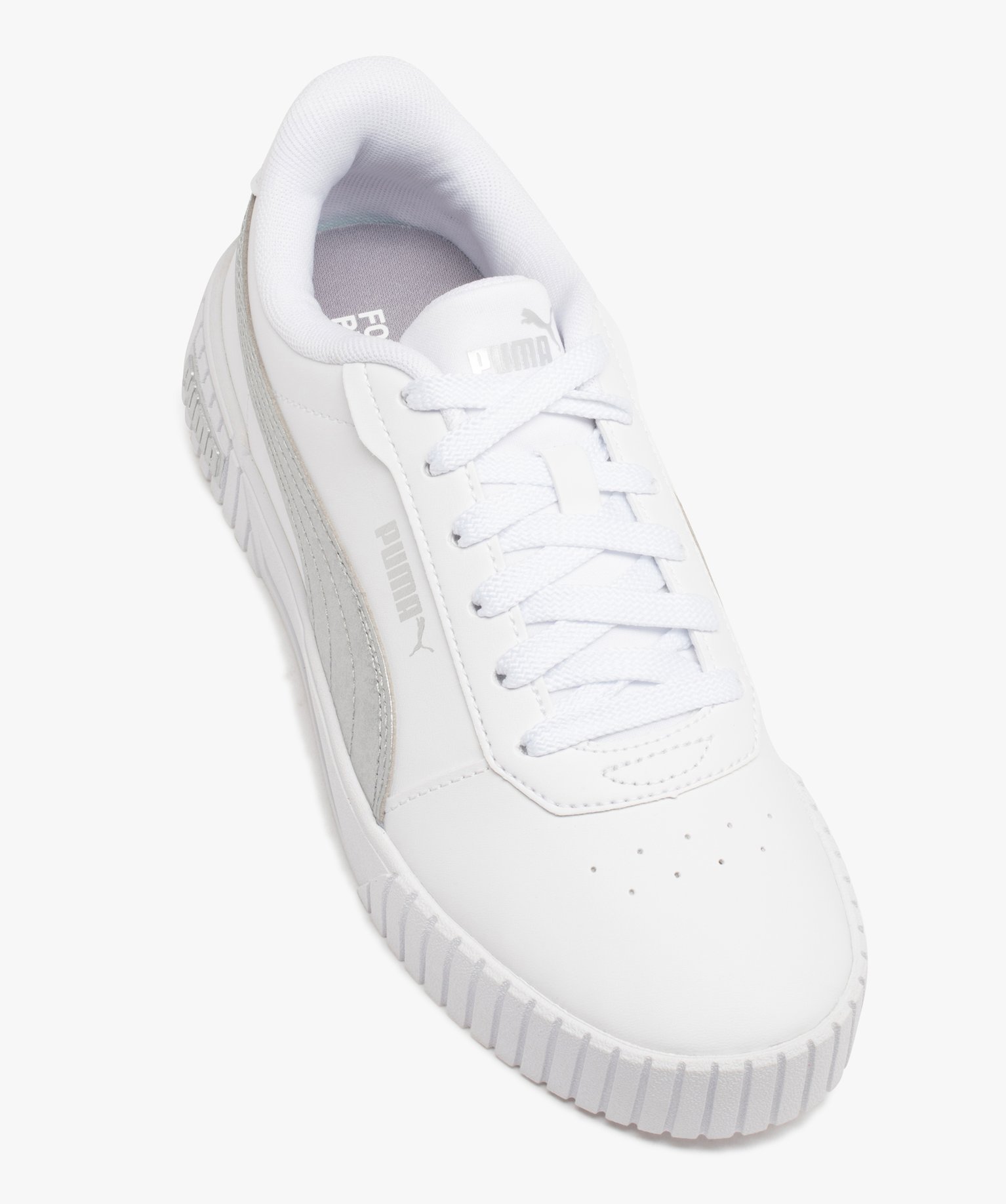 Baskets femme à bande métallisée - Puma blanc | GEMO