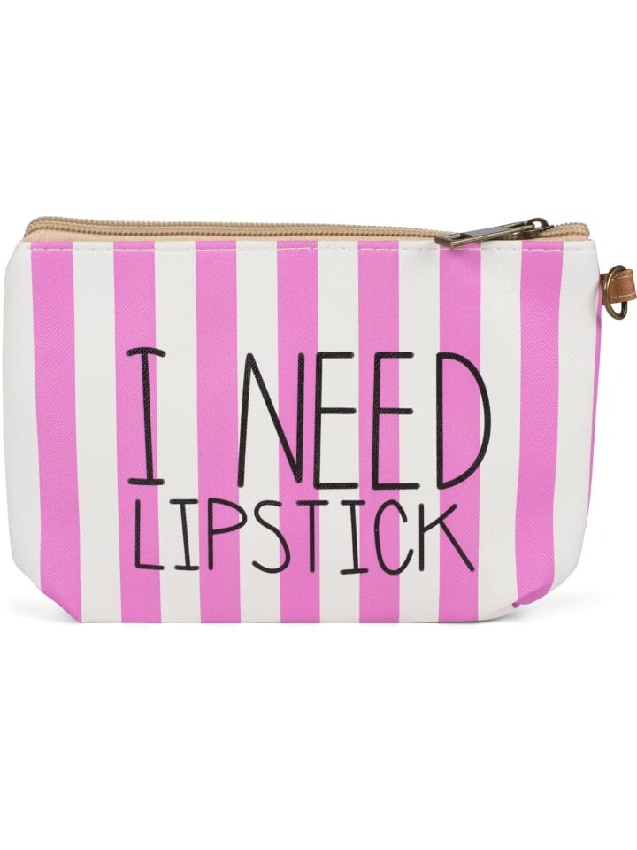 styleBREAKER Kosmetiktasche in Pink-Weiß günstig kaufen onesize