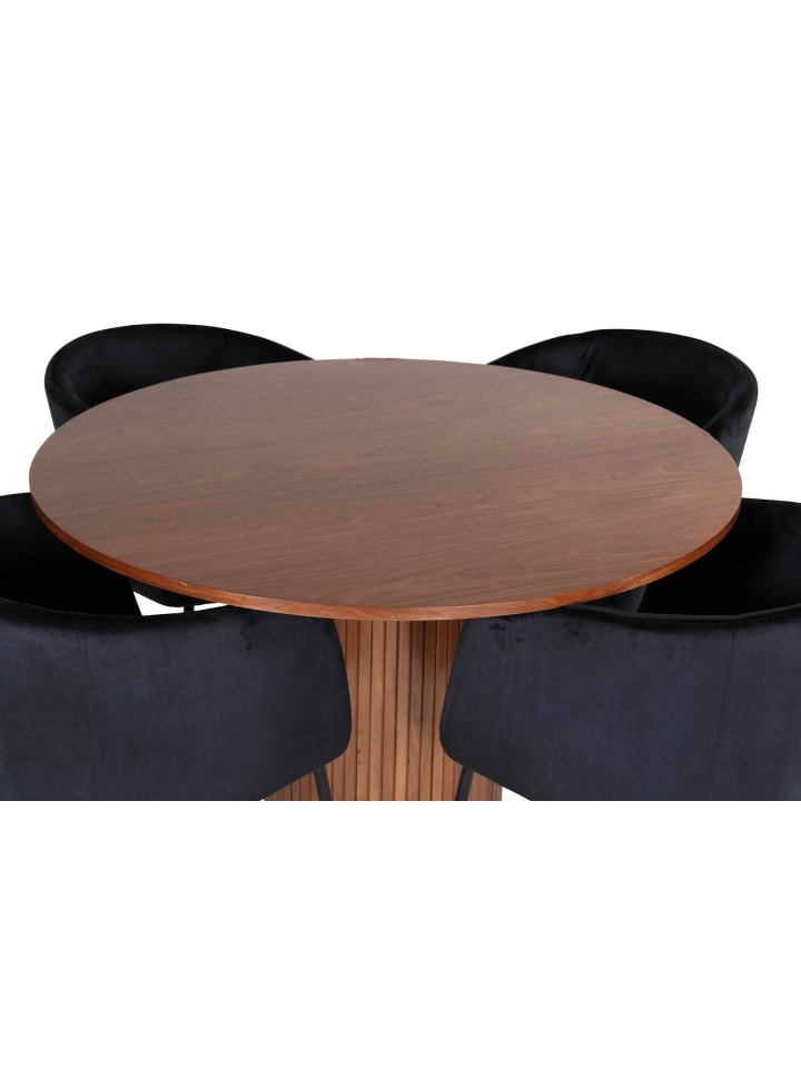 ebuy24 Essgruppe Bianca 21 Schwarz 110 x 110 cm günstig kaufen onesize