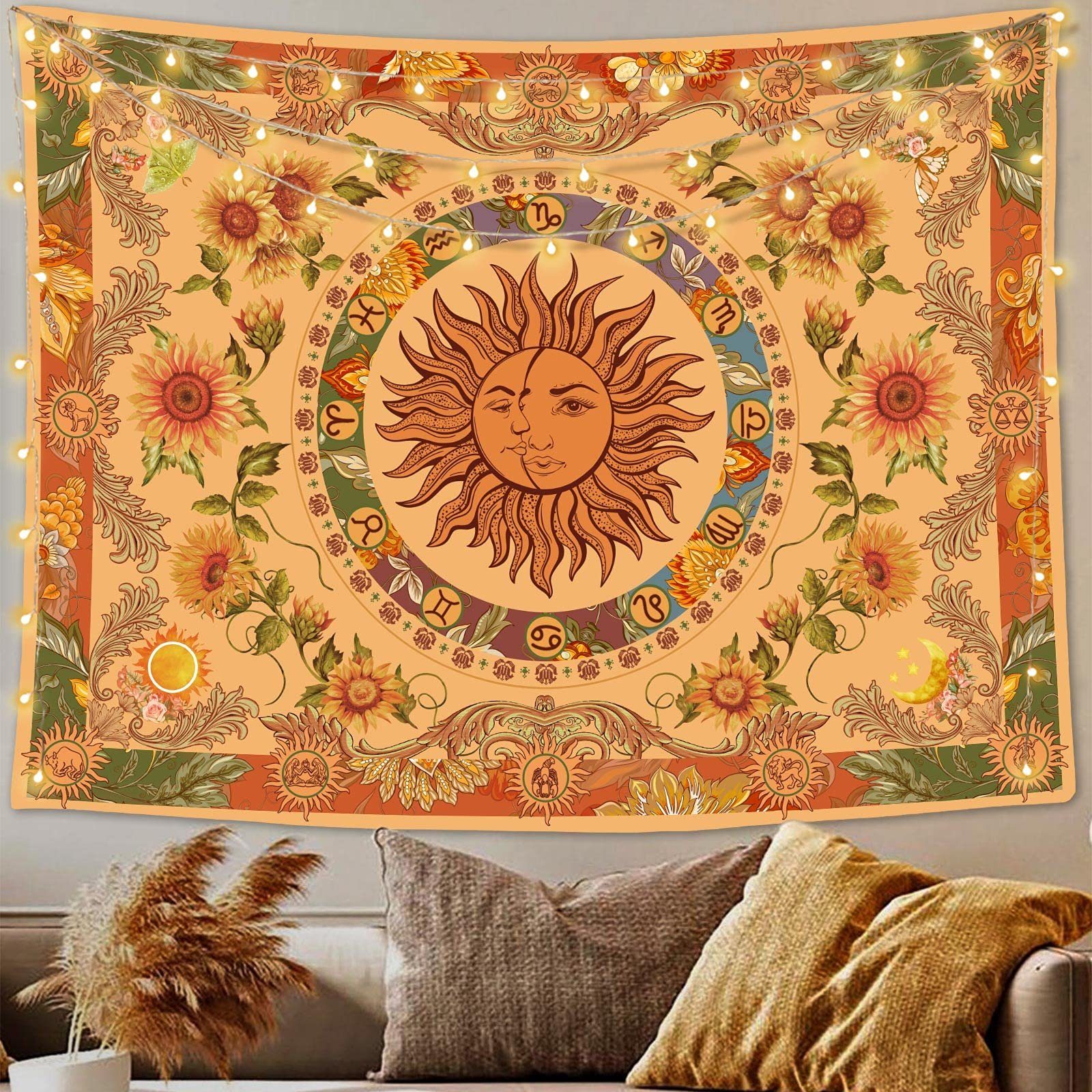 Wandteppich Vintage Boho Wandteppich Wandbehang, Aatrx