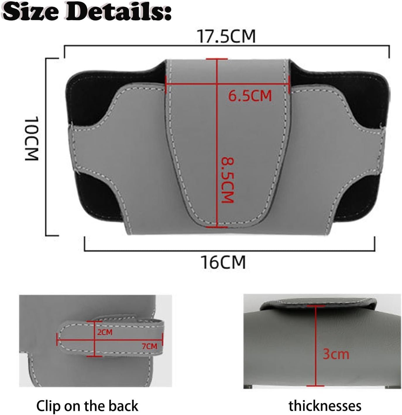 Yunnker Autosonnenschutz Sonnenblende Brillenhalter, Auto Sonnenbrille Brillenetui, Auto Sonnenblende Universal, Sonnenblende Aufbewahrungsbox