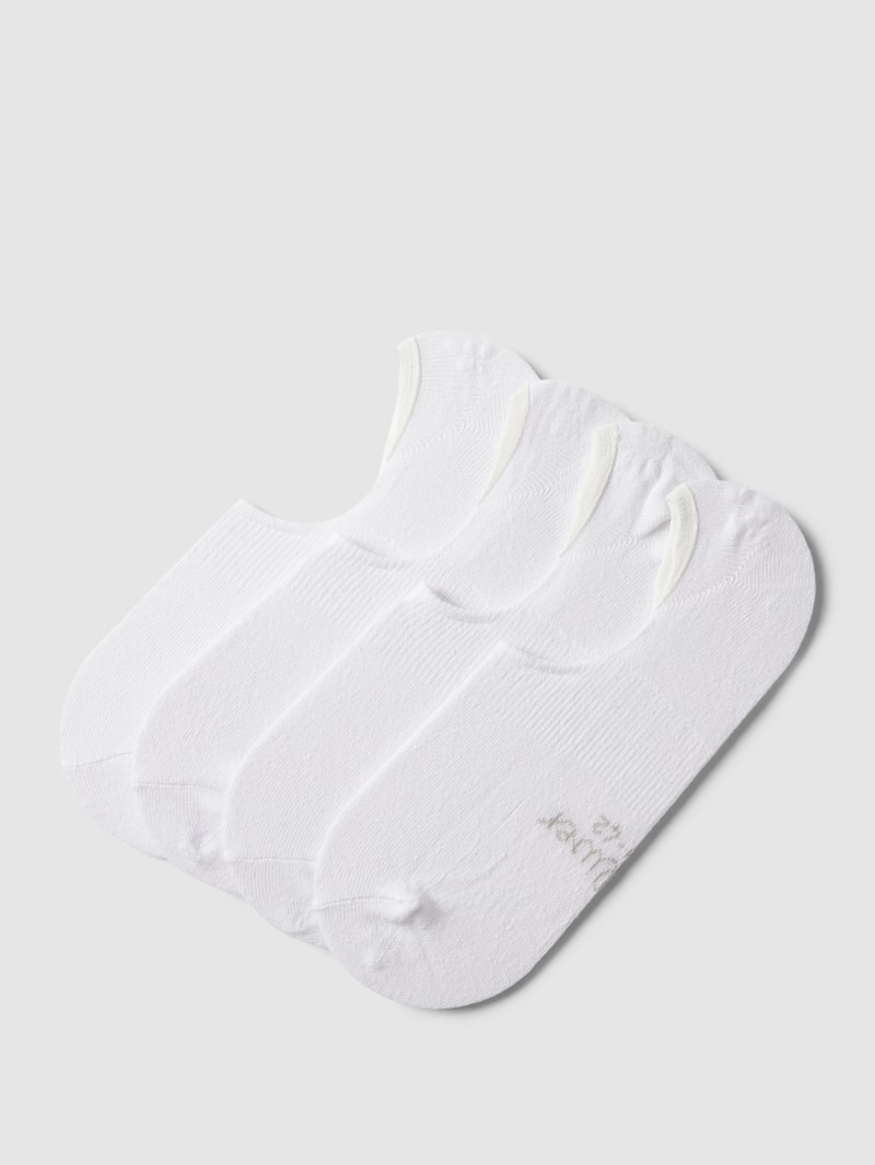 Füßlinge mit Stretch-Anteil im 4er-Pack in weiß