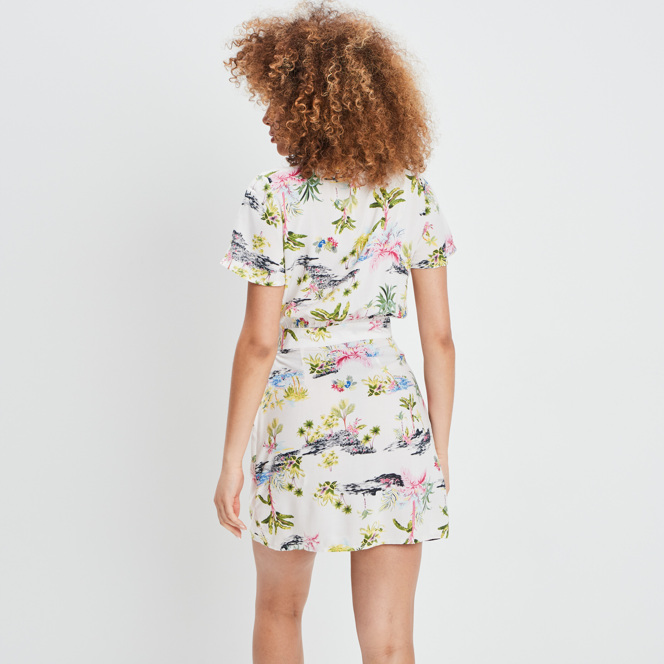 Robe portefeuille ecru femme | La Halle
