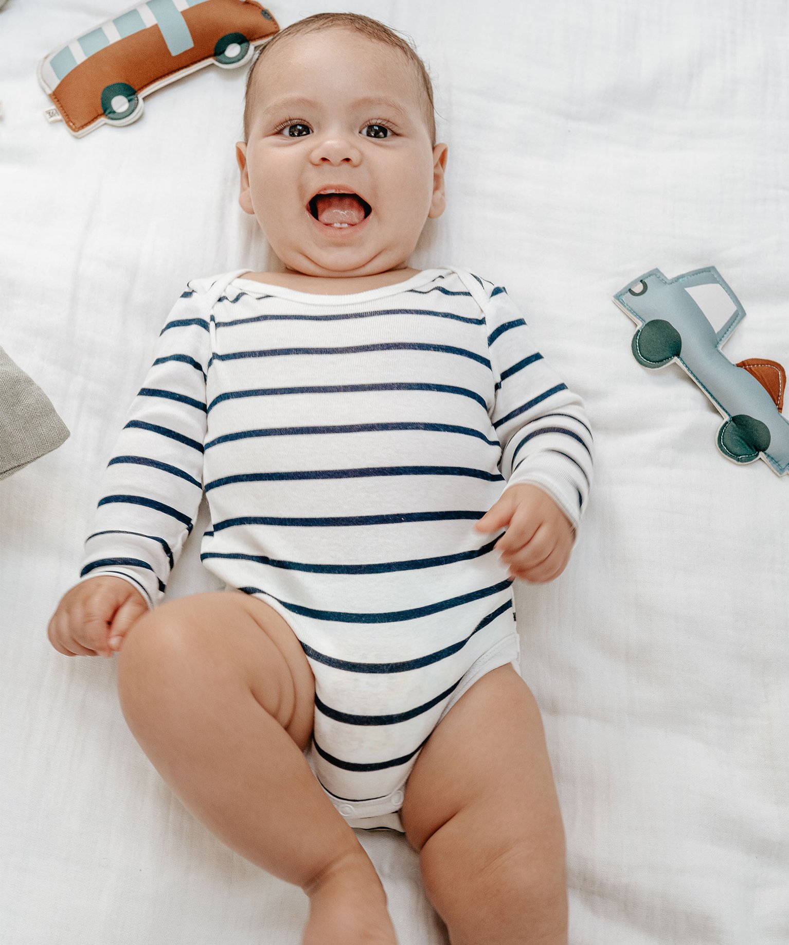 Body bébé à manches longues et motifs (lot de 2) marine | GEMO