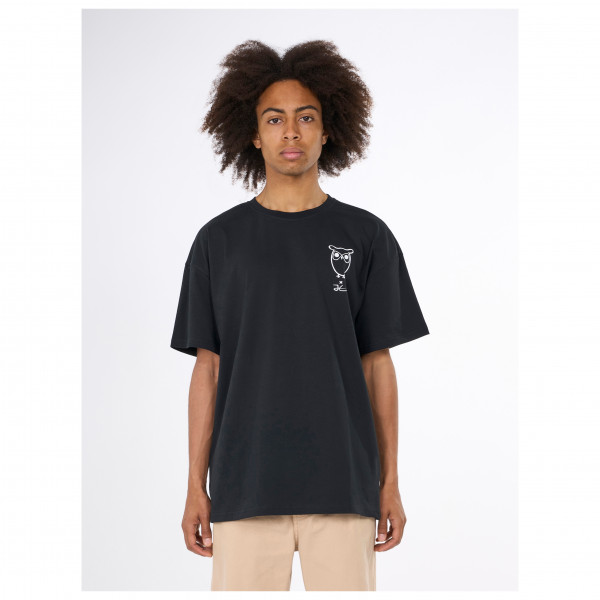 KnowledgeCotton Apparel - Loose Camp Front Print T-Shirt - T-Shirt