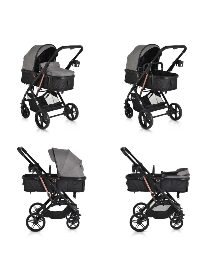 Moni Kombikinderwagen Rafaello 2in1 in grau günstig kaufen onesize