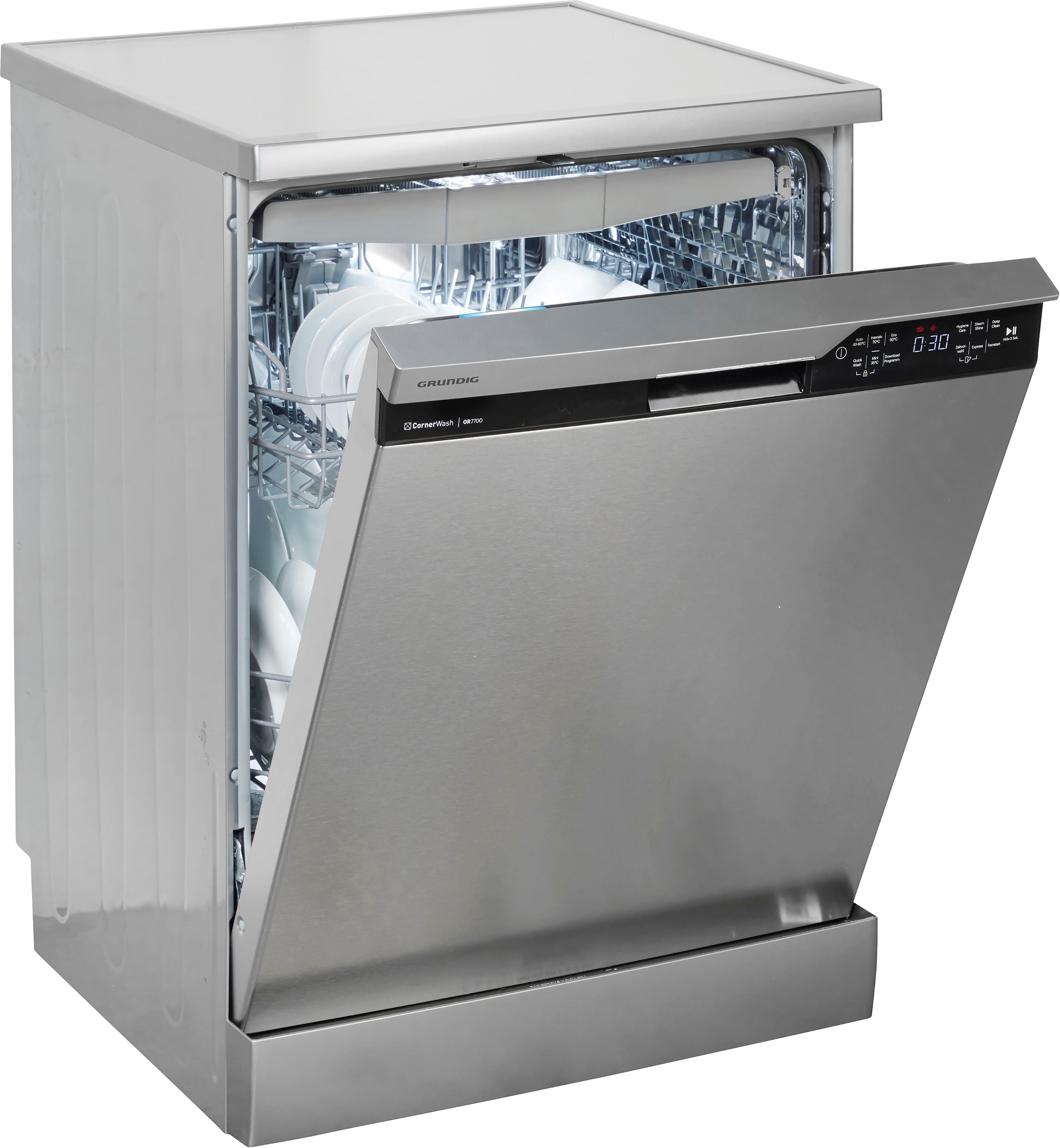 Grundig Standgeschirrspüler, GNFP4540XBW, 16 Maßgedecke