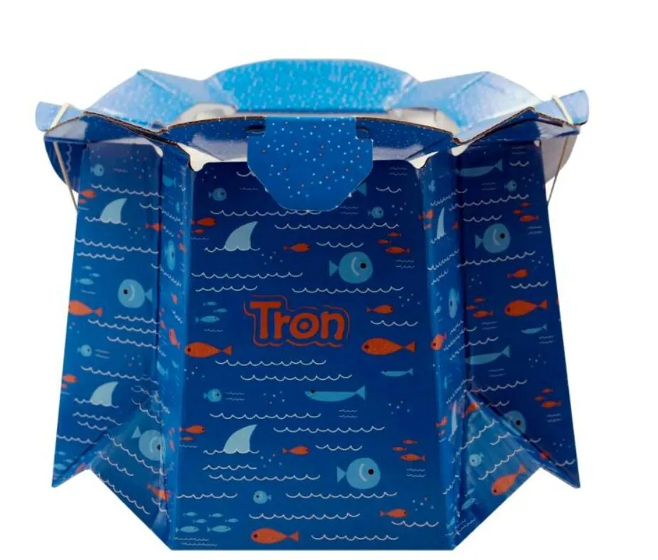Βιοδιασπώμενο γιογιό μιας χρήσης Fish Throne, μπλε με ψάρια.