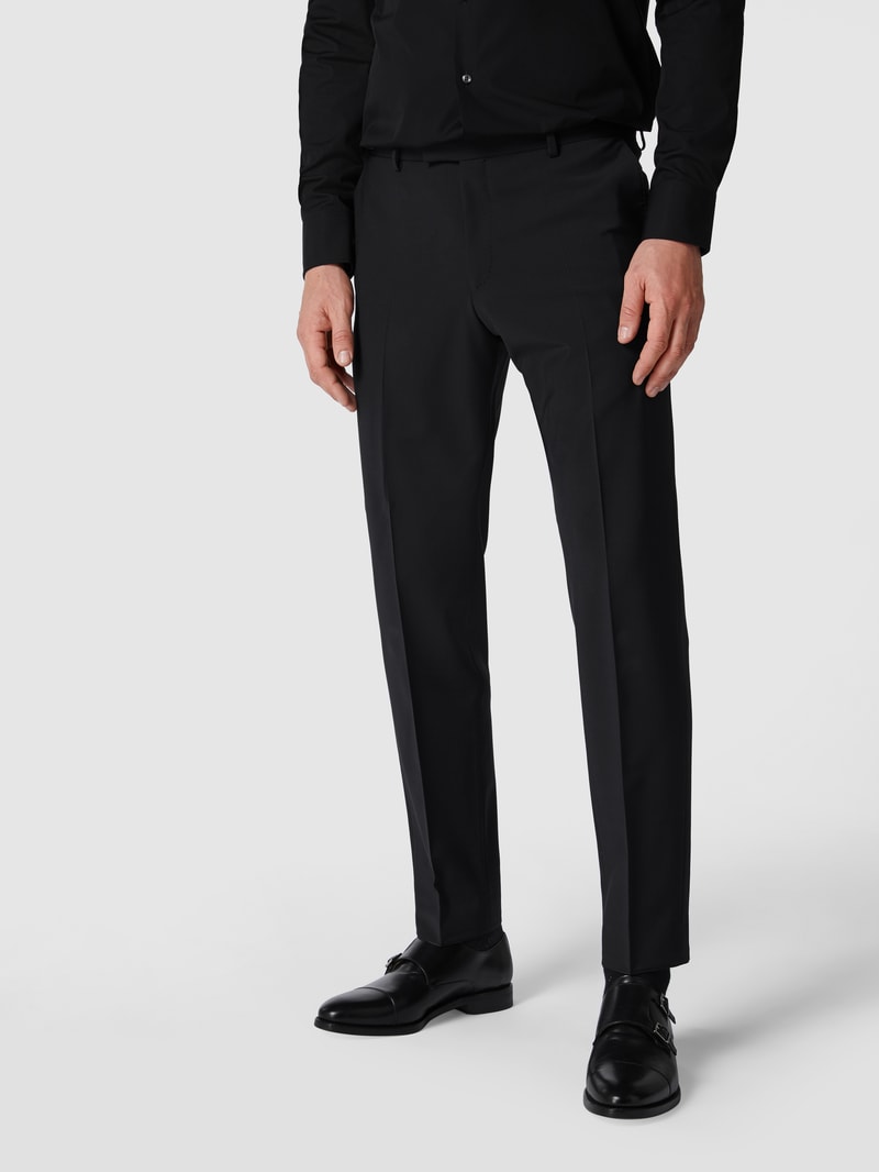 Slim Fit Anzughose mit Stretch-Anteil 'Flex Cross' in schwarz