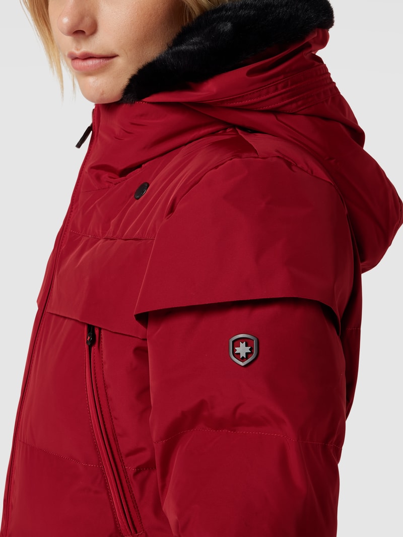 Tivana 382 Funktionsjacke mit Webpelz in dunkelrot