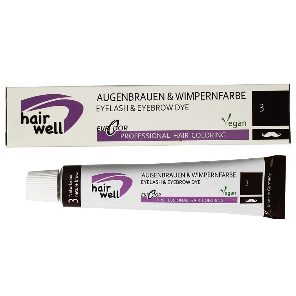 Hairwell Augenbrauen- und Wimpernfarbe Nr. 3 Braun 20 ml