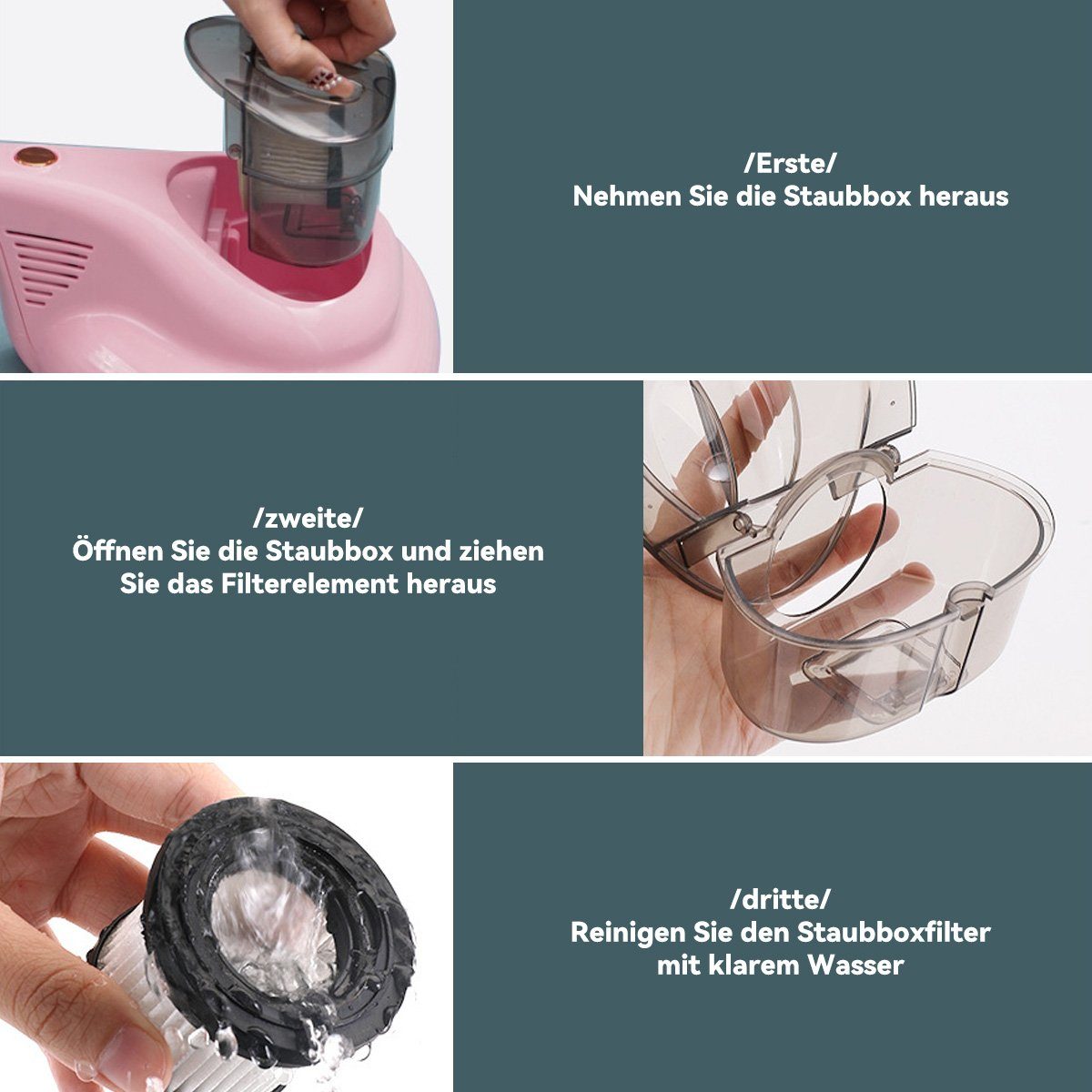 DOPWii Matratzenreinigungsgerät 60W Handheld Bett Milben Sammler,UV Sterilisieren Entfernen Milben, 60,00 W, beutellos