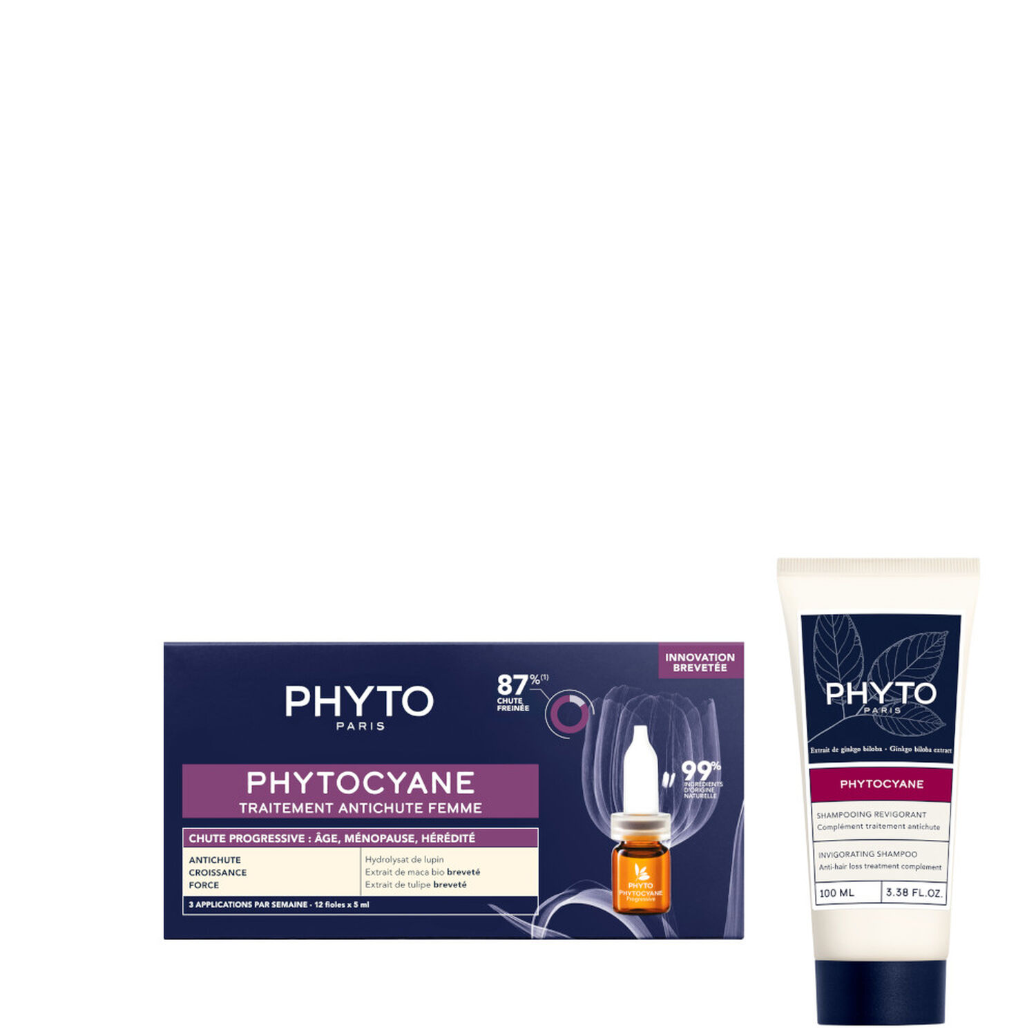 Phyto Phytocyane Traitement Antichute Femme + Shampooing Revigorant 100ml