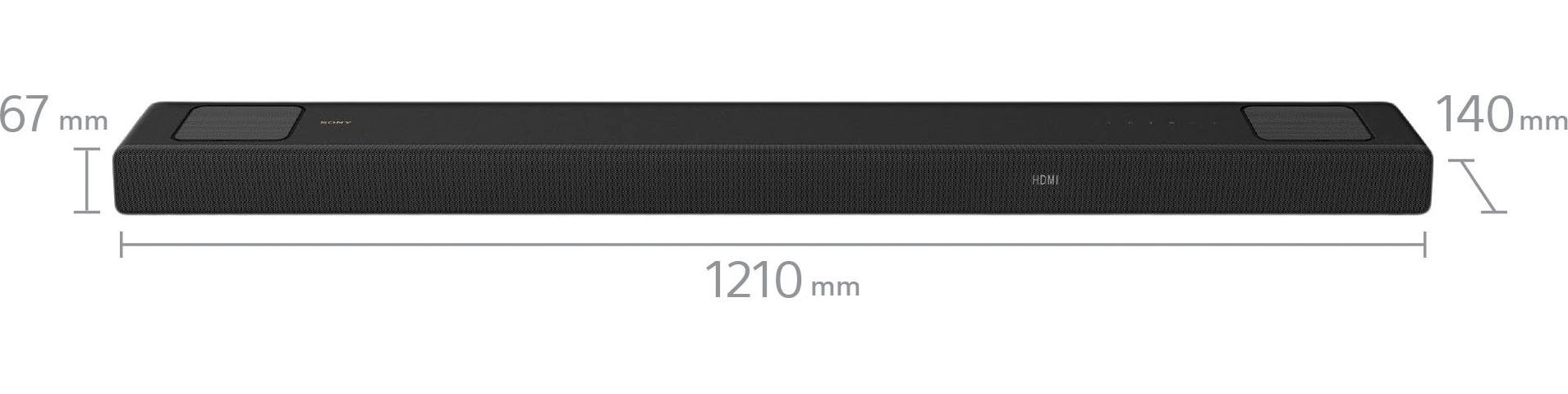 Sony HT-A5000 5.1.2-Kanal Surround Sound Premium 5.1.2 Soundbar (Bluetooth, WLAN, 500 W, mit integriertem Subwoofer, Vertical-Sound-Engine-Technologie)