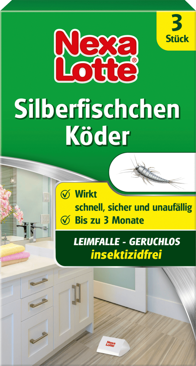 Silberfischchen Köder Leimfalle geruchlos, 3 St