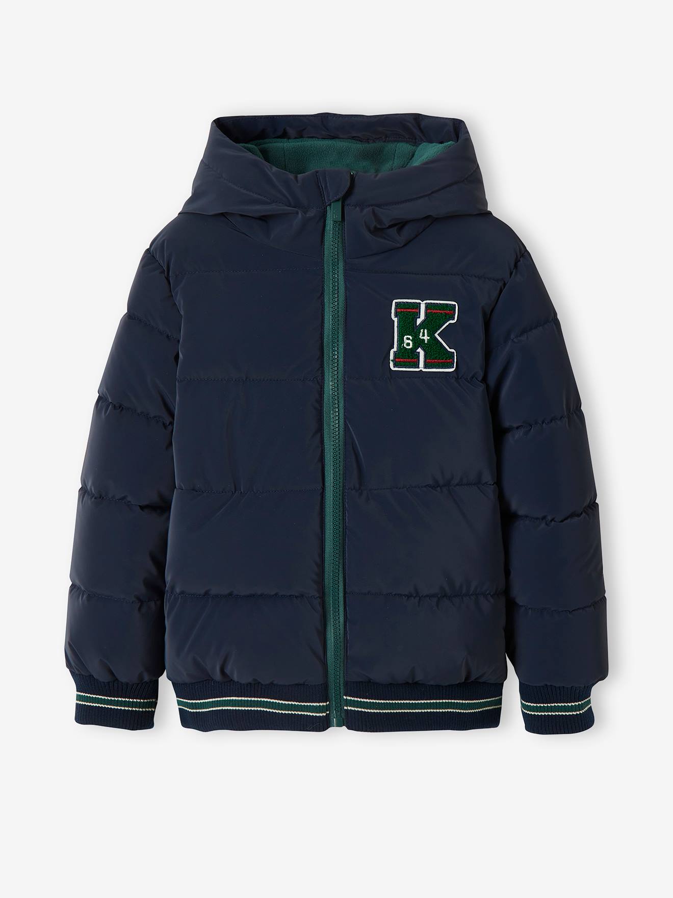 Vertbaudet Jungen Steppjacke, Wattierung Recycling-Polyester - marine