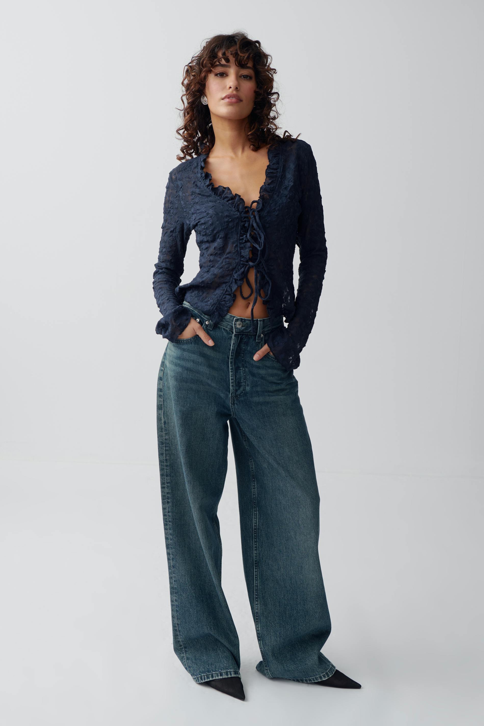 Lace frill top