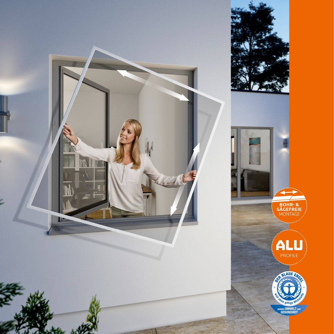 Powertec Rahmen Fenster Flexi Fit 130x150 Weiß