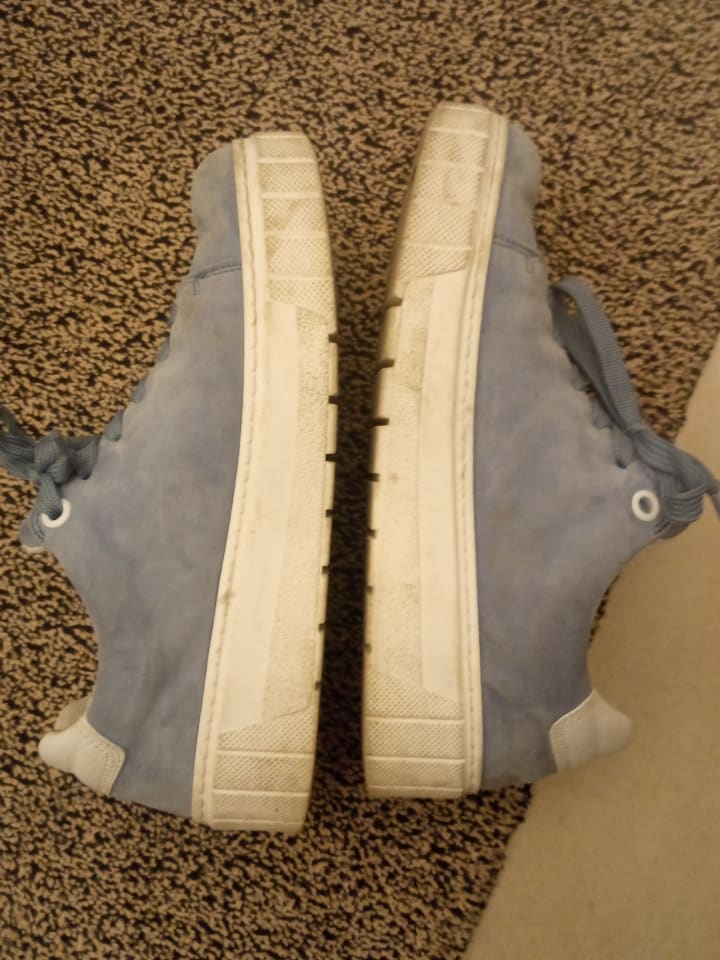 Gabor Leder-Sneakers in Hellblau günstig kaufen 38,5