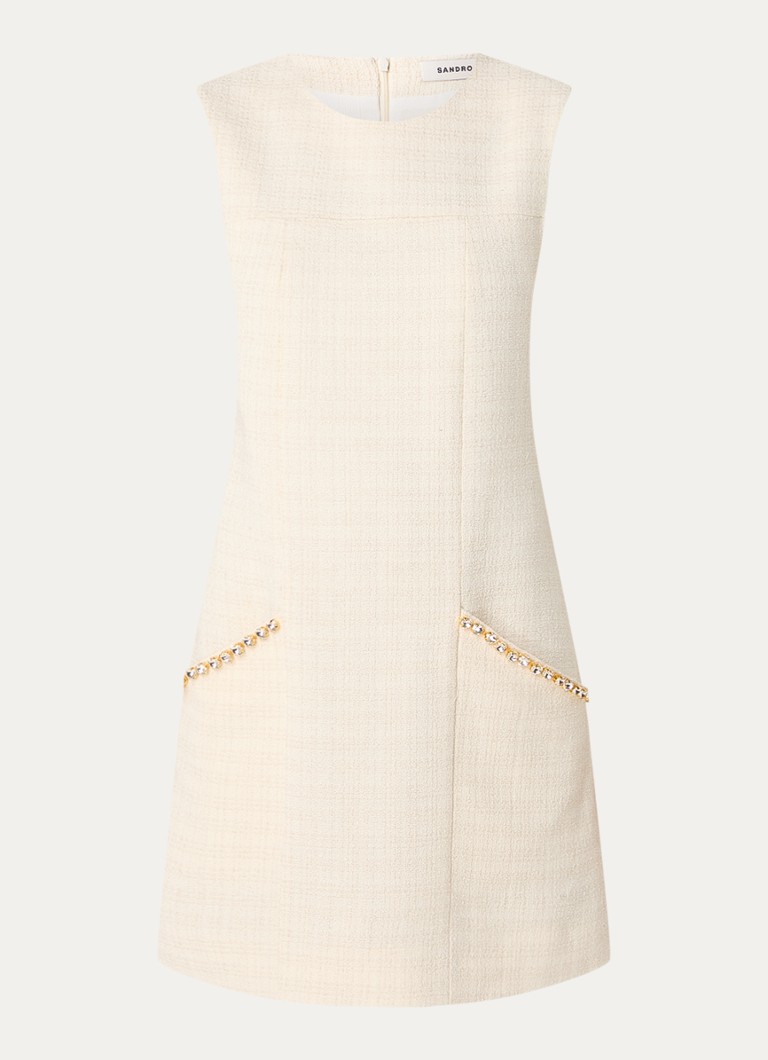 Mini abito Sandro con effetto tweed e strass