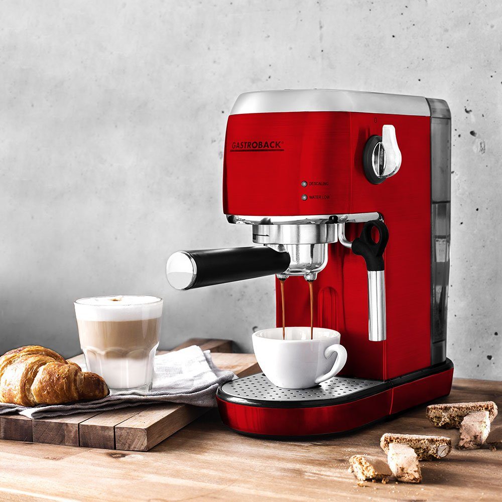 Gastroback Espressomaschine 42719 Design Espresso Piccolo rot