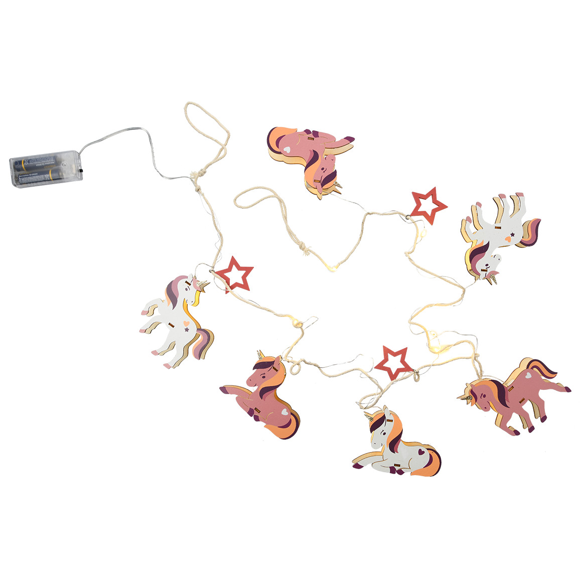 LED-Lichterkette mit Einhörnern