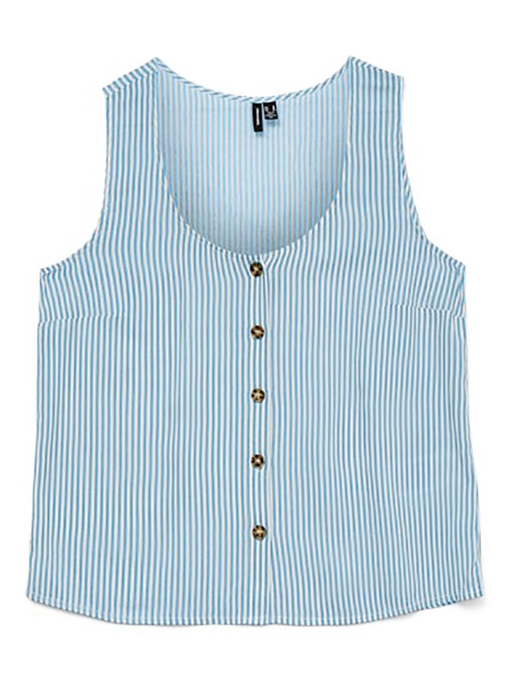 Vero Moda Top in Hellblau/ Weiß günstig kaufen