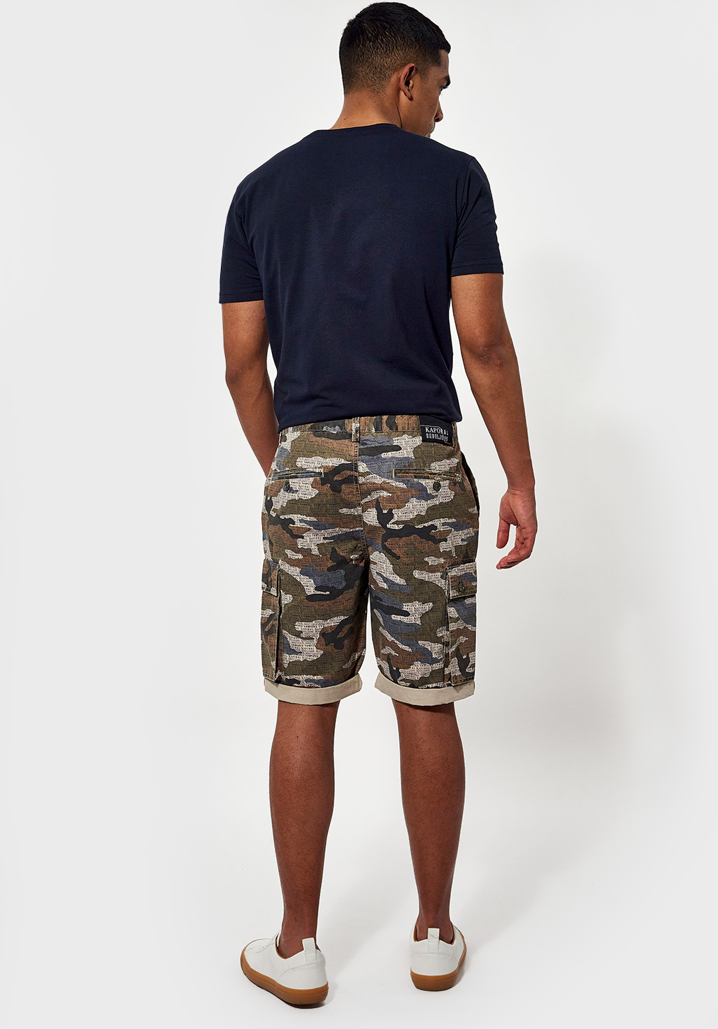 SAKE  Short cargo camouflage Homme imprimé all over