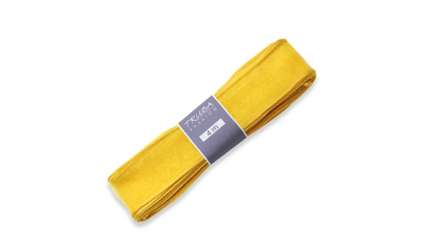 TRUBA Chiffonband mit Draht uni gelb 4 m
